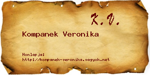 Kompanek Veronika névjegykártya